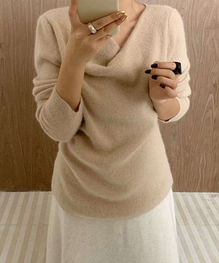 라쿤울 카울넥 니트_YMSH25FW288