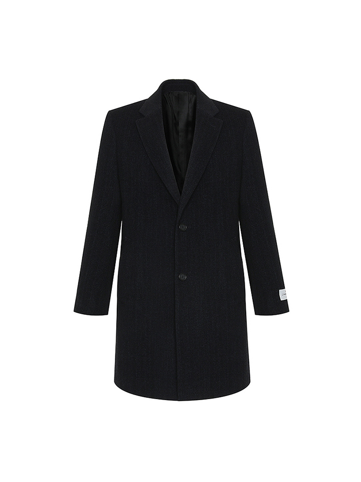 [오스틴리드]캐시미어 혼방 투버튼 체스터 퀼팅 코트-AOH22404