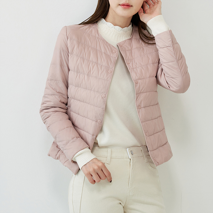 [모리스커밍홈] [55-77]투웨이 오리털 라운드 경량 패딩점퍼_M2410PD001D