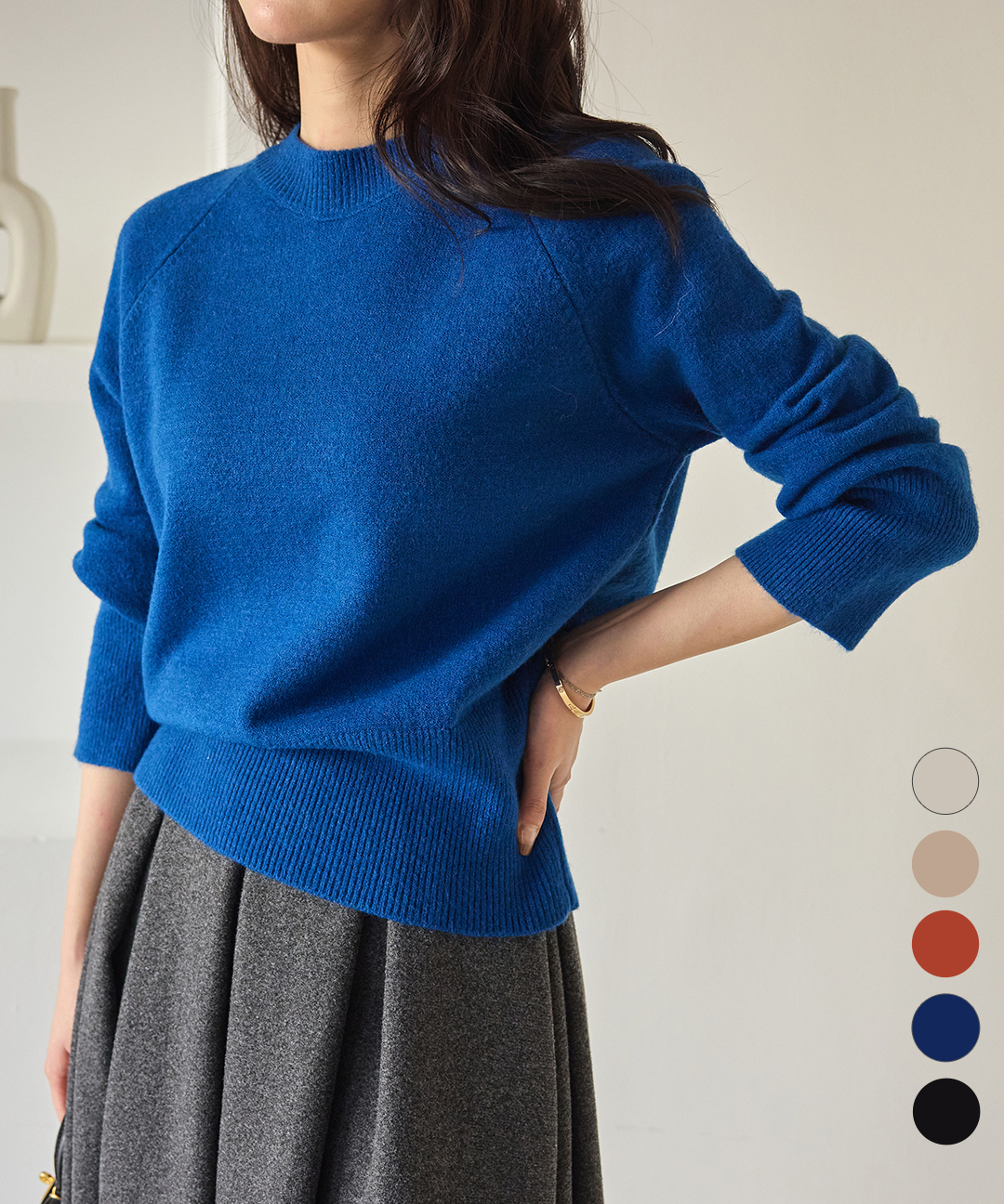 [모리스커밍홈] [5COLOR]비비드 나그랑 루즈핏 니트_M2512KN126D