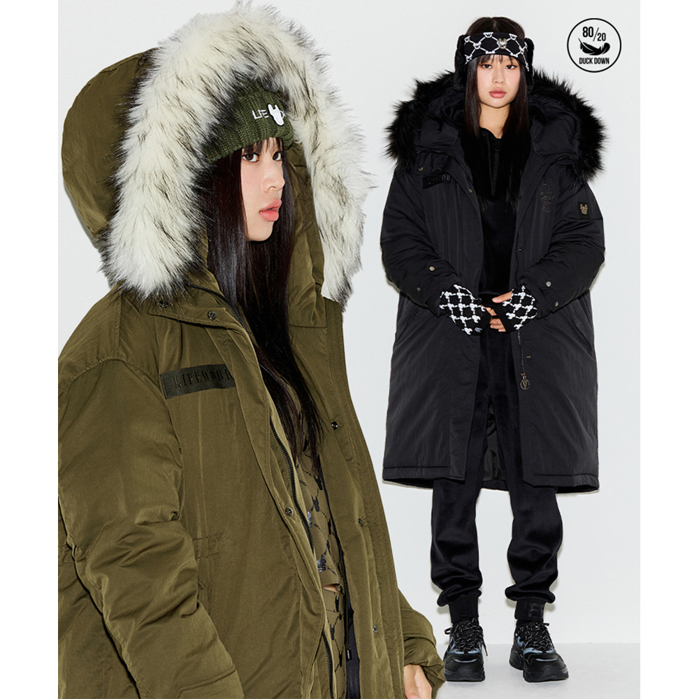 [라이프워크] 여성) 라독 롱 후드 다운 점퍼_LW224DJ785