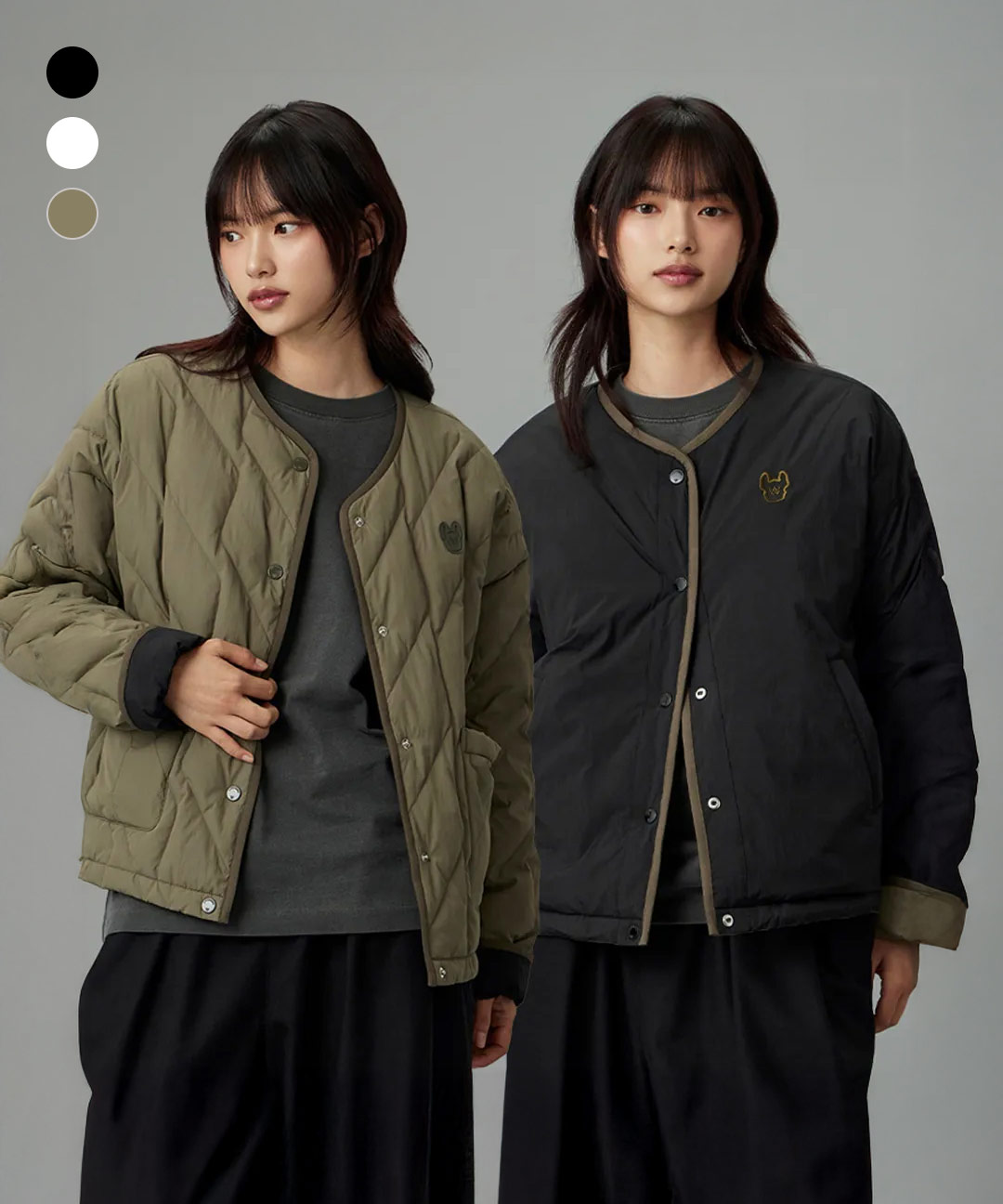 [라이프워크] 여성) 에어리 리버시블 다운 점퍼_LW244DJ700