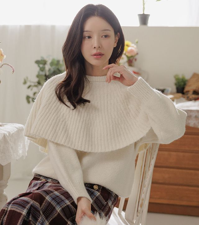 [닌나난나][Free(55~77)][2way] 미카엘라 투웨이 숄 울니트