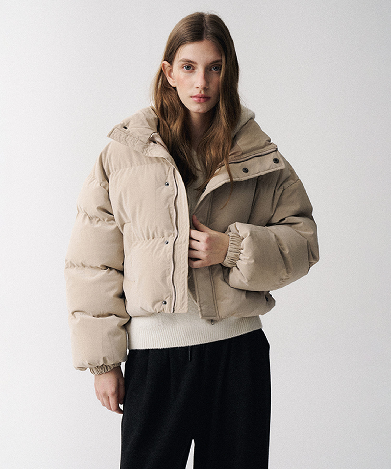 집업 숏 패딩 점퍼_PD5WM467