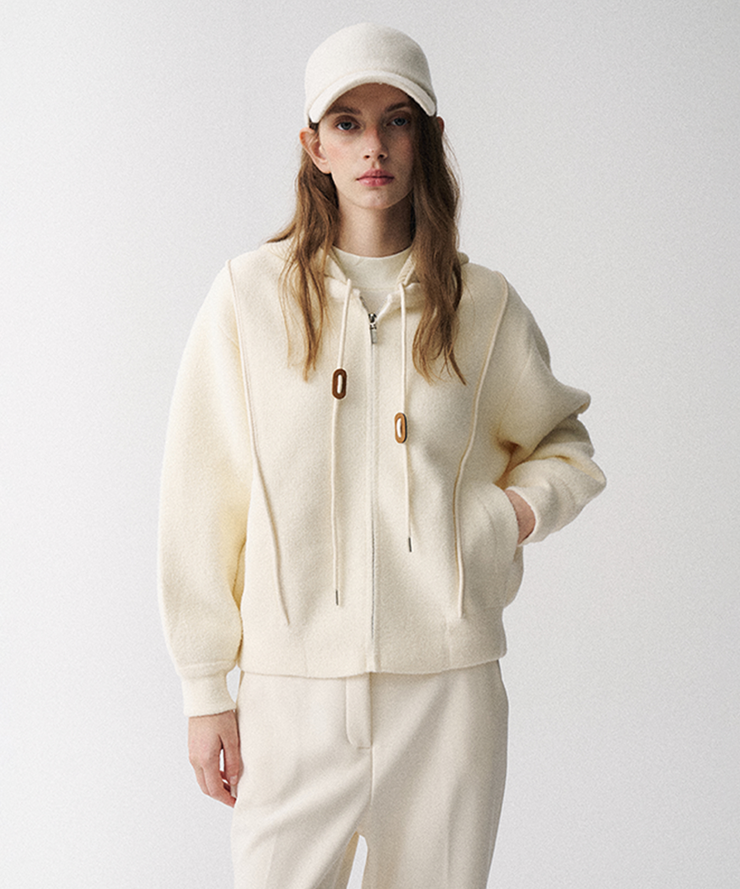 후드 배색 가디건_PD5WD619