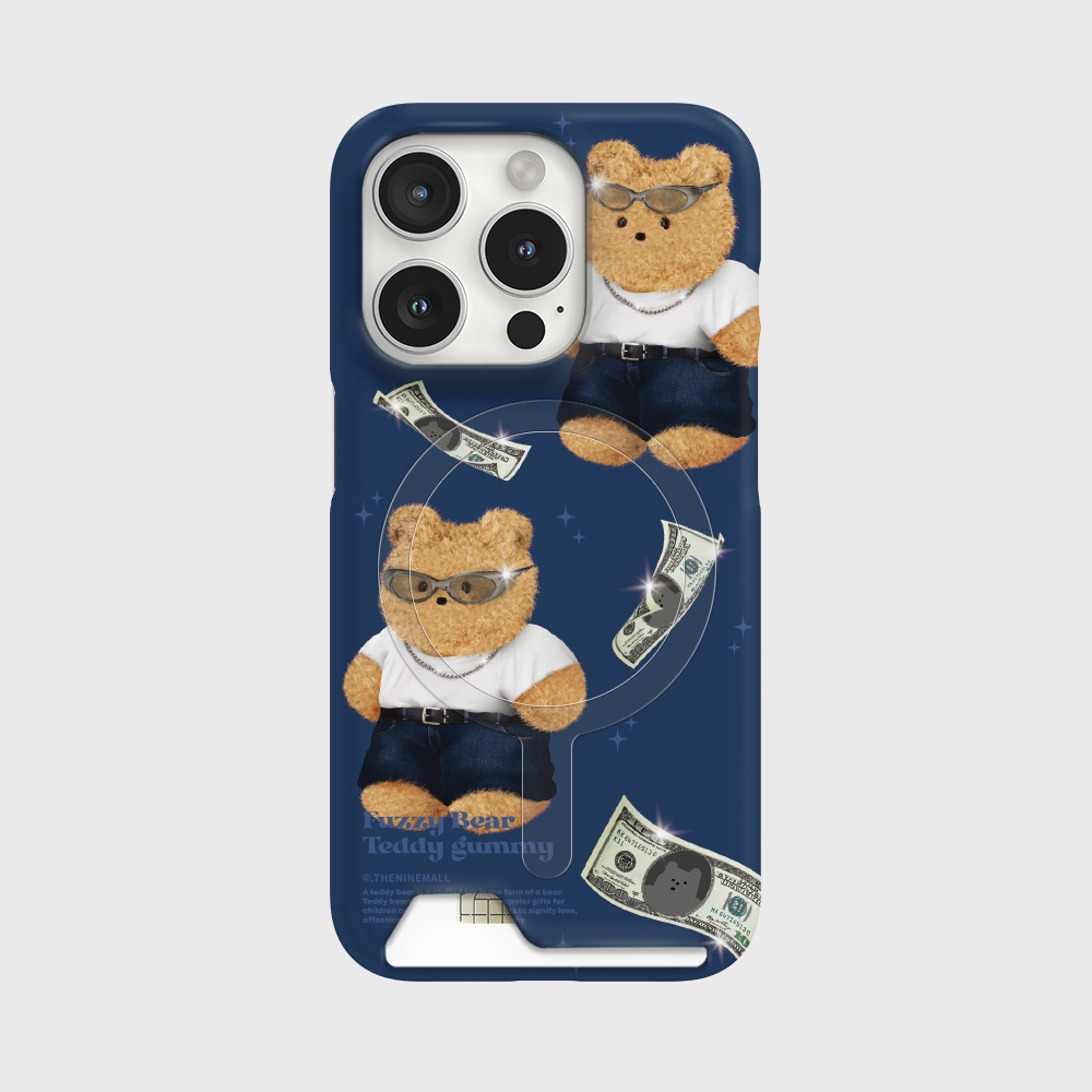 더나인몰 dollars teddy gummy 맥세이프 카드 폰케이스 아이폰 16 프로 하드