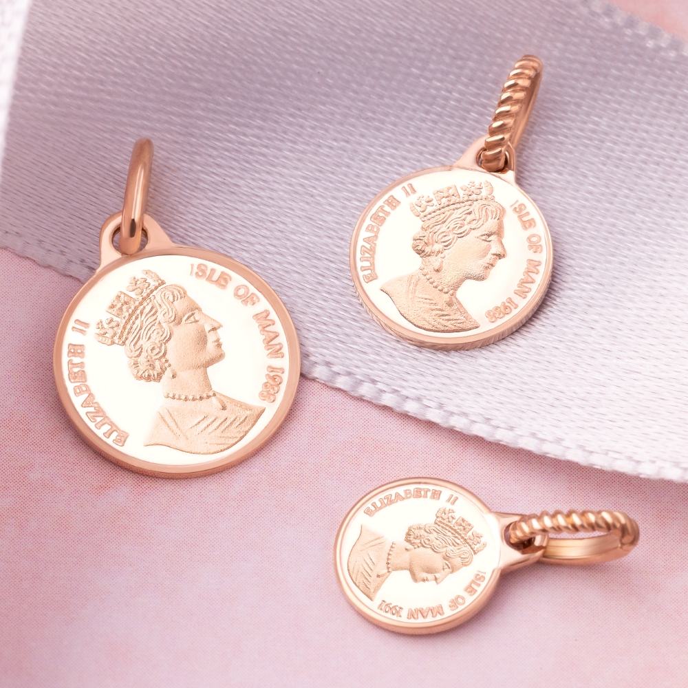 패션 바이 카카오 | 14K 엘리자베스 원형 코인 메달 클래식 데일리 여왕 선물 목걸이 펜던트