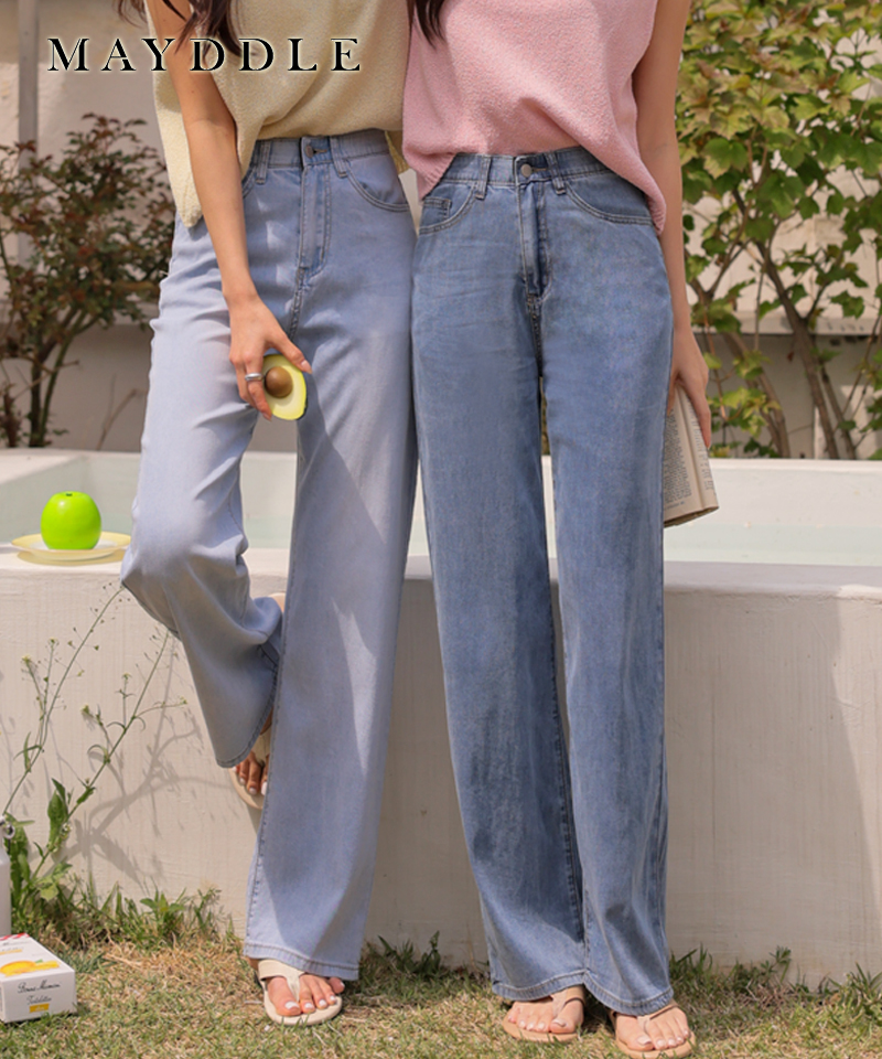 [영상핏]3TYPE 쿨리오셀 편해 스트레이트 데님팬츠/ 빅사이즈 시원한 편한 숏 롱 스판 텐션 여름 냉감 후들 쿨링 청바지 여행룩 나들이 키작녀 키큰녀 나들이 쿨데님 일자청바지