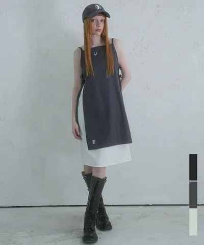 ● AVANDRESS ● Apron Taslan Layered Dress - 3COL 어반드레스 Apron Taslan Layered Dress - 3COL