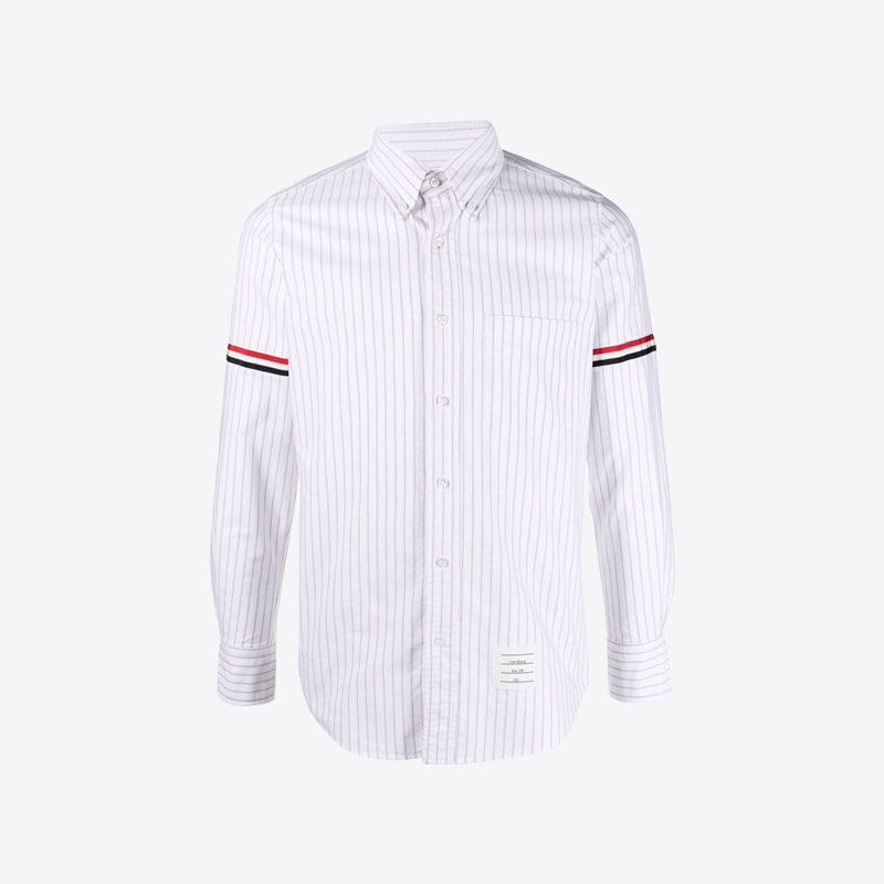 톰브라운 남성 RWB 암밴드 핀스트라이프 옥스포드 셔츠 (멀티컬러) MWL301A F0013 960