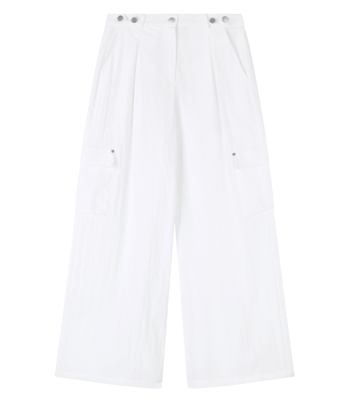 mnem Tucked Nylon Cargo Pants white mnem-tucked-nylon-cargo-pants-white