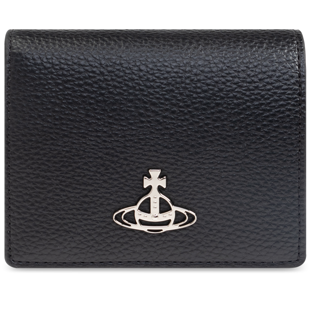 25FW ORB 로고 그레인 반지갑 블랙 51150031W S000D N403