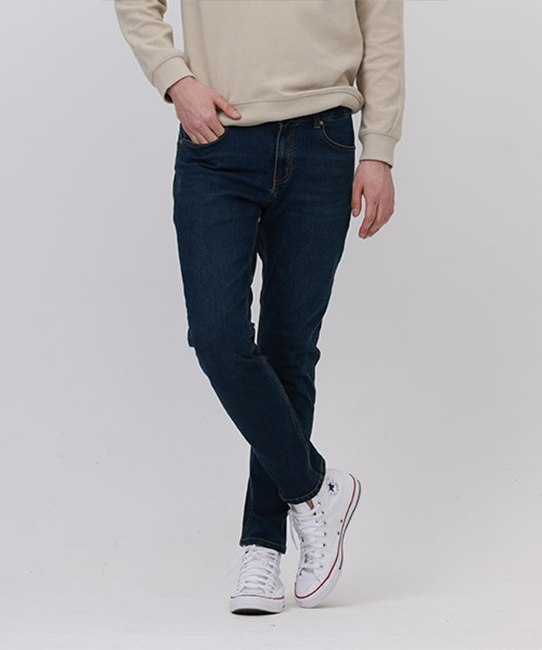 남성) 기본워싱 테이퍼 핏_JN1DTA935-DB