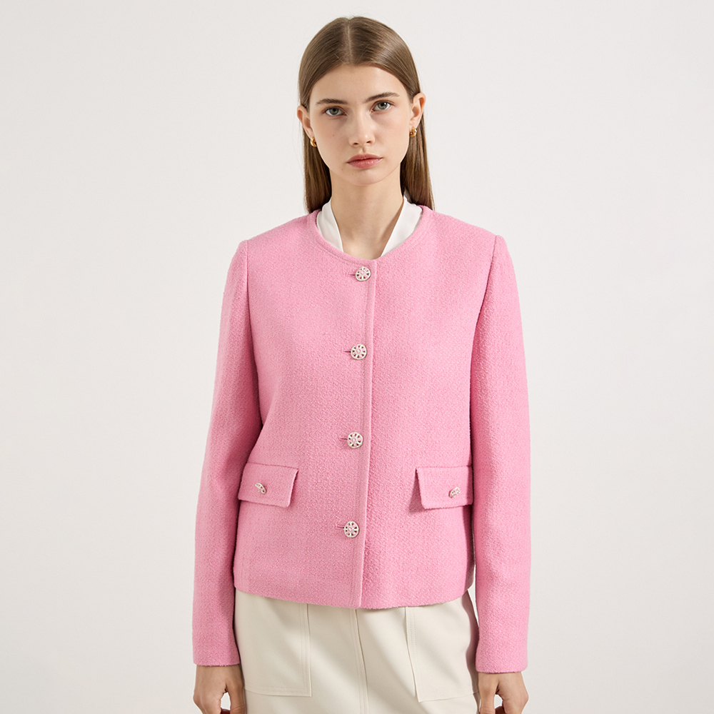 [더레노마] 포켓 라운드 트위드자켓-CF11JK030