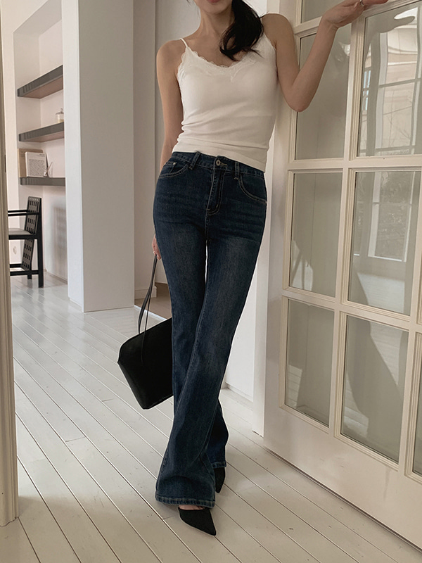 프렌치오브 [몸매보정/-3kg]슬렌더 부츠컷 데님 팬츠 (3color)
