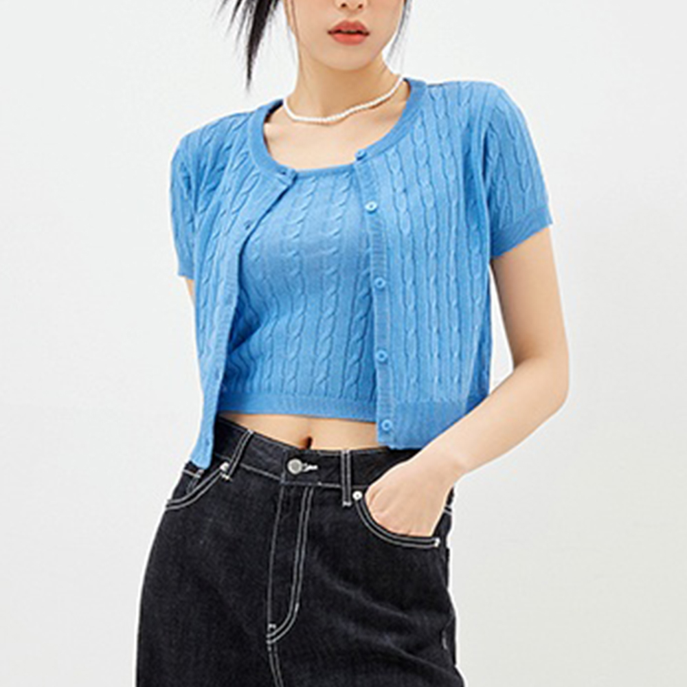 [스파오] 썸머 케이블 반팔 가디건 G (SPCKD25U02-T)