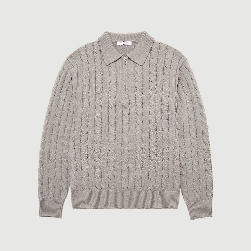 [행텐]남성 컴포트 하프집업 케이블 니트-SP1046020104034