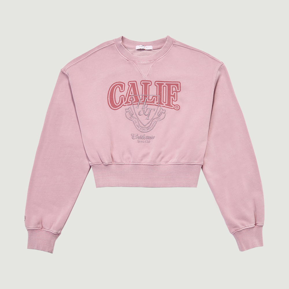 [행텐]여성 빈티지팝 피그먼트 크롭 맨투맨-SP1046021513112