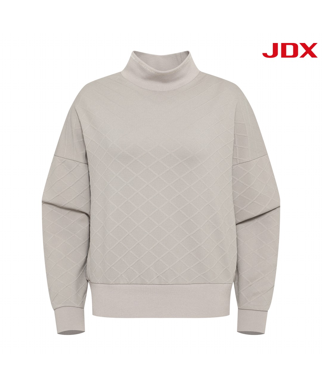 [JDX] 여성 아가일 자카드 루즈핏 하이넥(X2TLU7450LI)