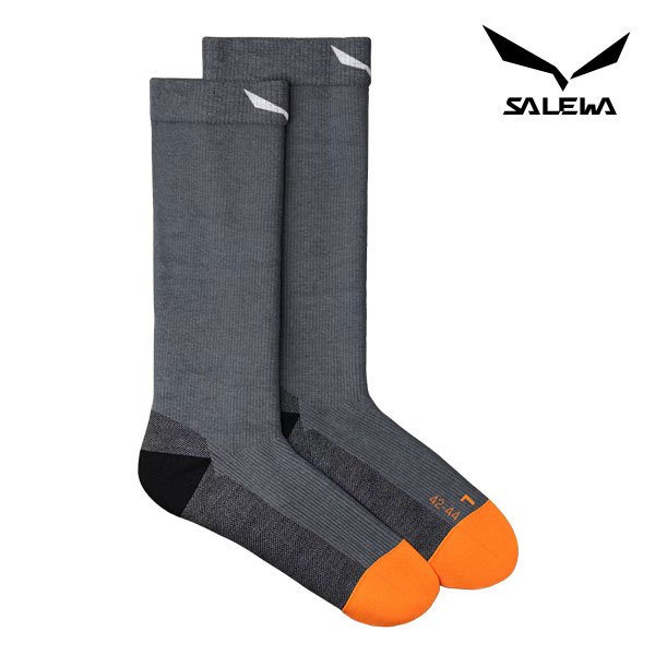 살레와 남성 마운틴 트레이너 메리노 크루 등산 양말 그레이멜란지