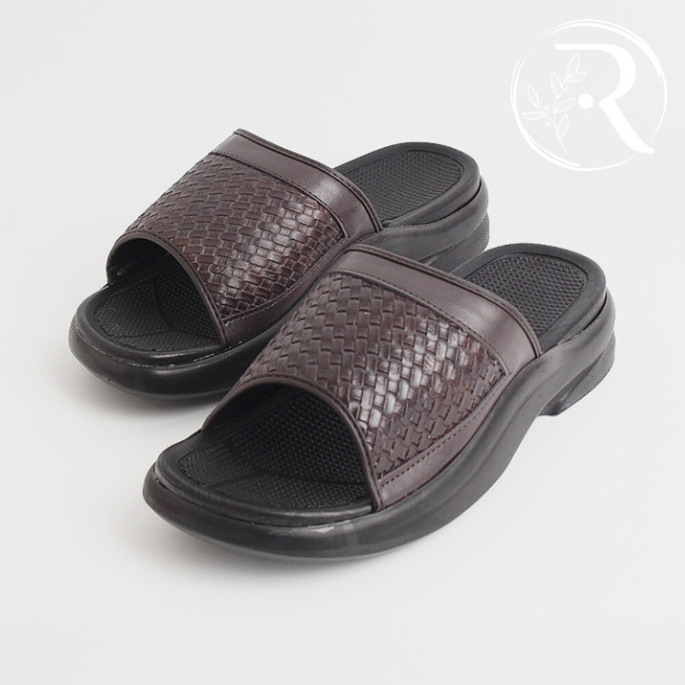 [디자이어로즈] 남성 위빙패턴 쿠셔닝 정장슬리퍼 3.5cm