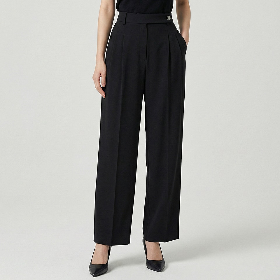 [꼼빠니아]핀턱 밴딩 팬츠-CF22XE9301373B