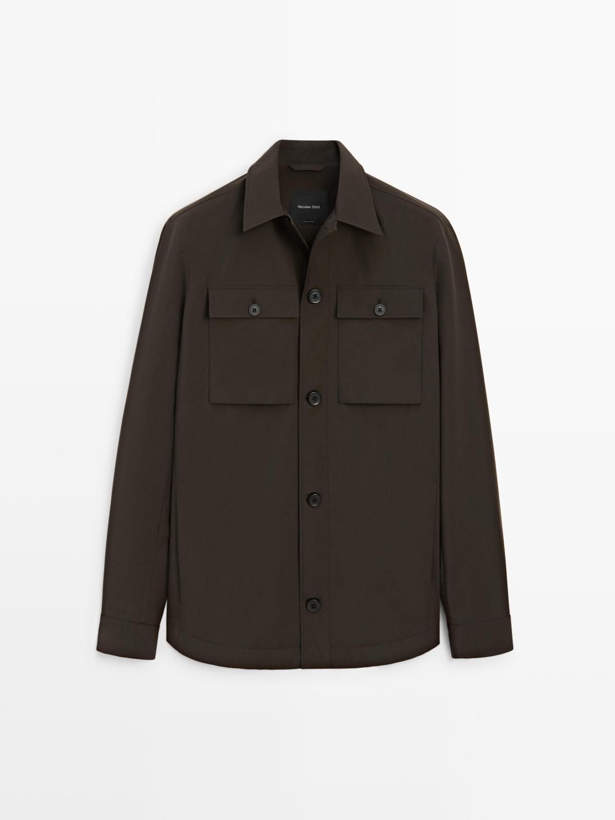 마시모두띠 포켓 디테일 크롭 셔츠 재킷 3127/433 CHOCOLATE