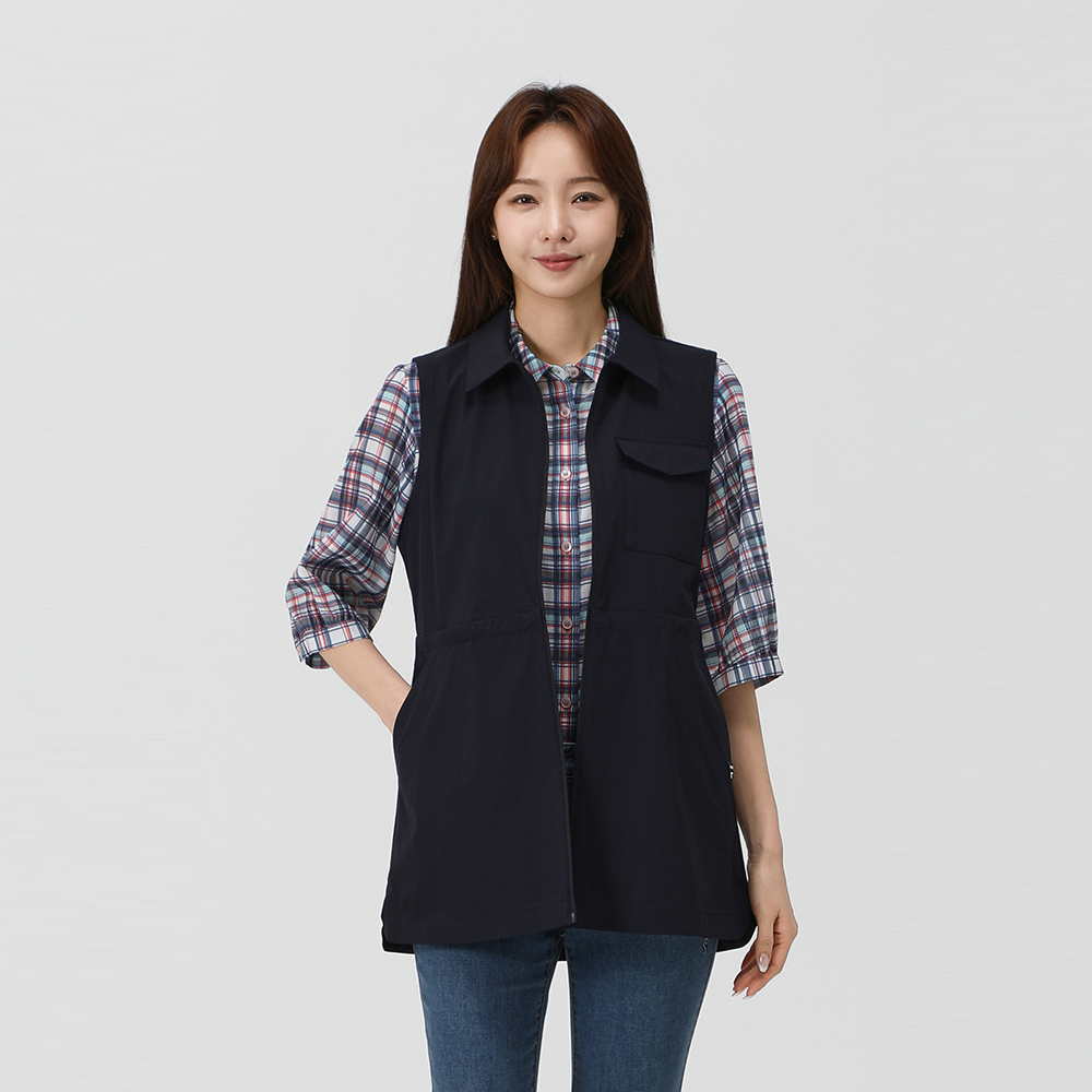 [PAT 여성] 스탠카라 롱 베스트_QK41431