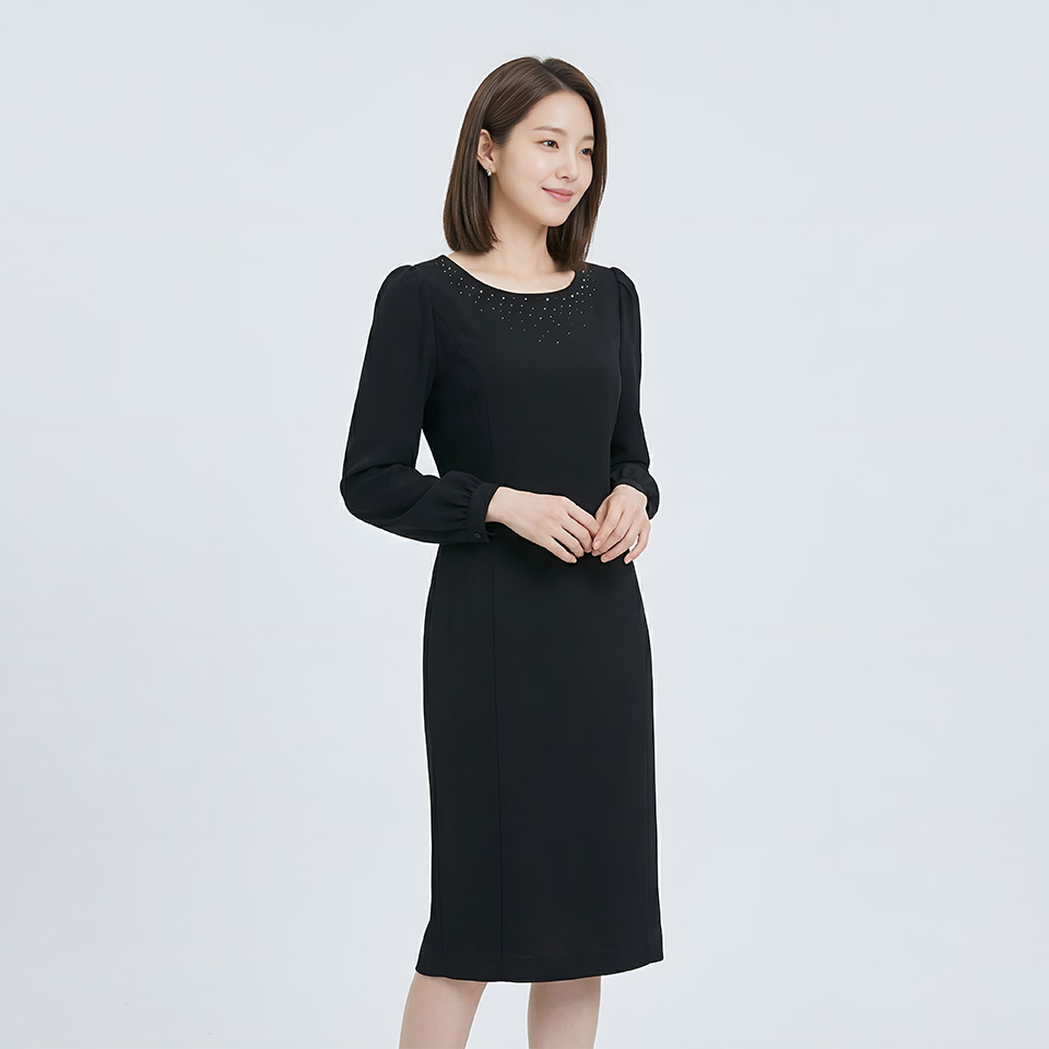 [조이너스]비즈 하프넥 원피스-JS23OB2002325B