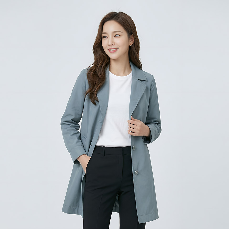 [조이너스]소매배색 하프기장코트-JS23FA3002302B