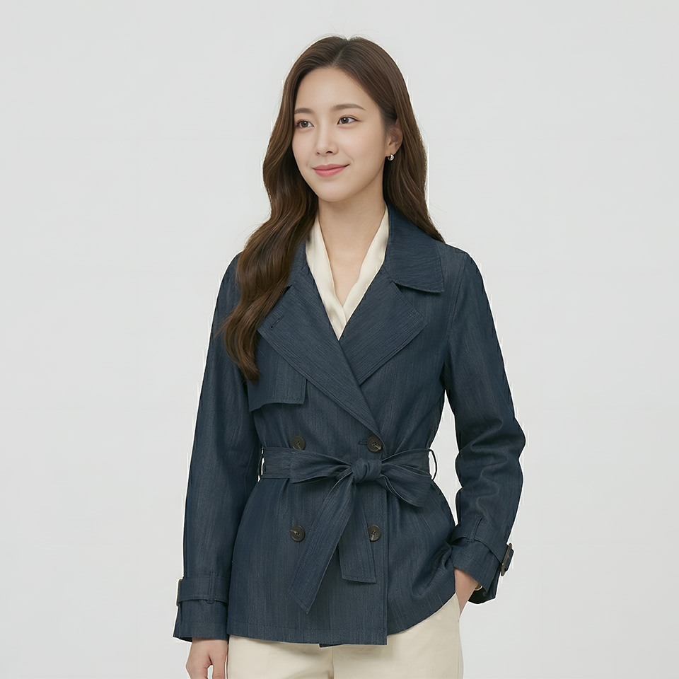 [꼼빠니아]벨티드 하프 트렌치코트-CS23FA9102229B