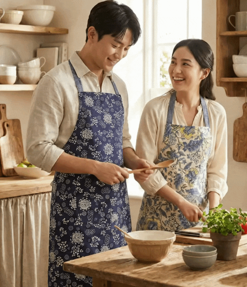 [1+1] 생활픽 프리미엄 주방 남녀공용 앞치마 상세 이미지 1