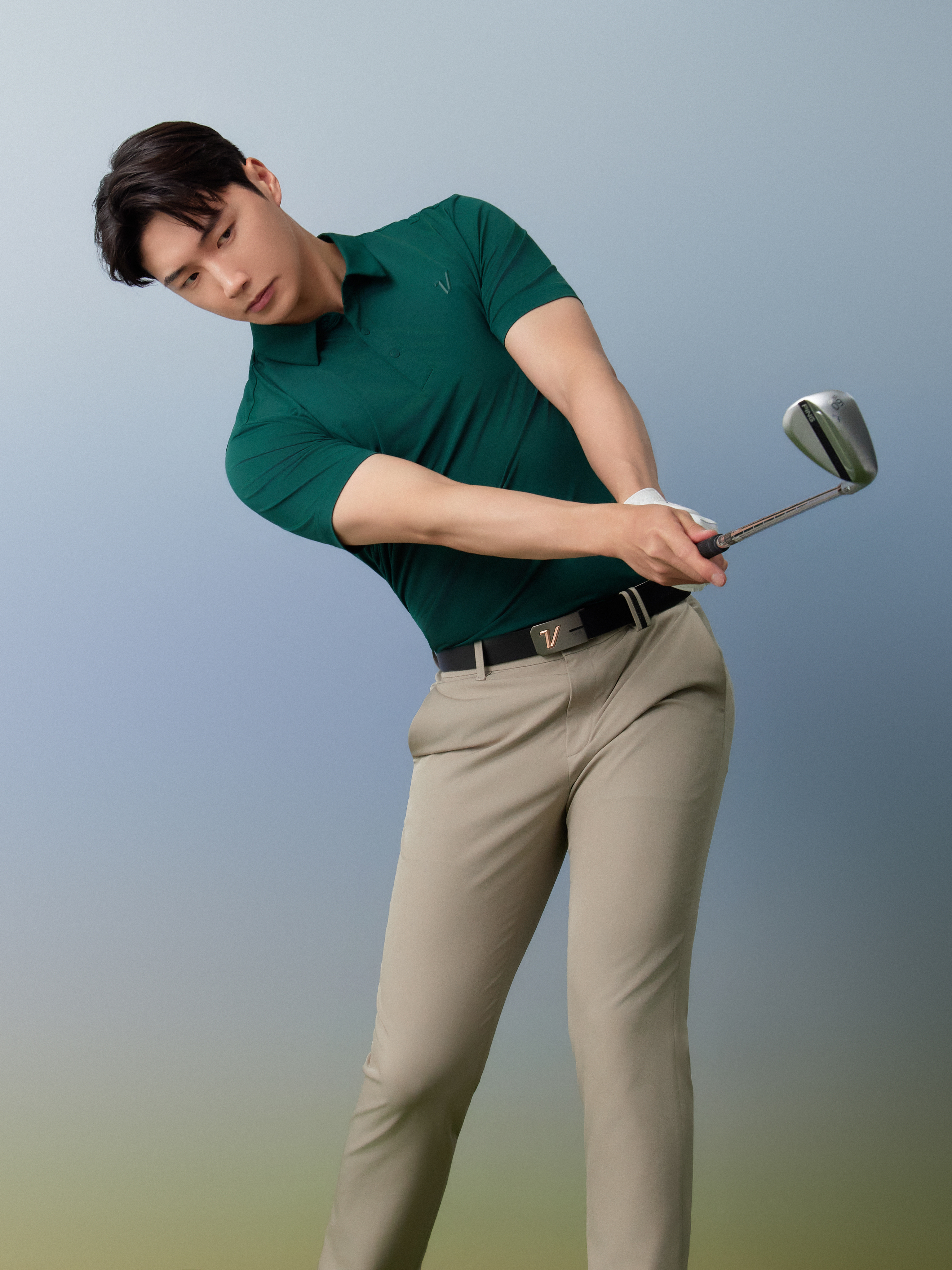 남성 멜란지 냉감 제에리 반팔 티셔츠(ON) VOTSP475_DE