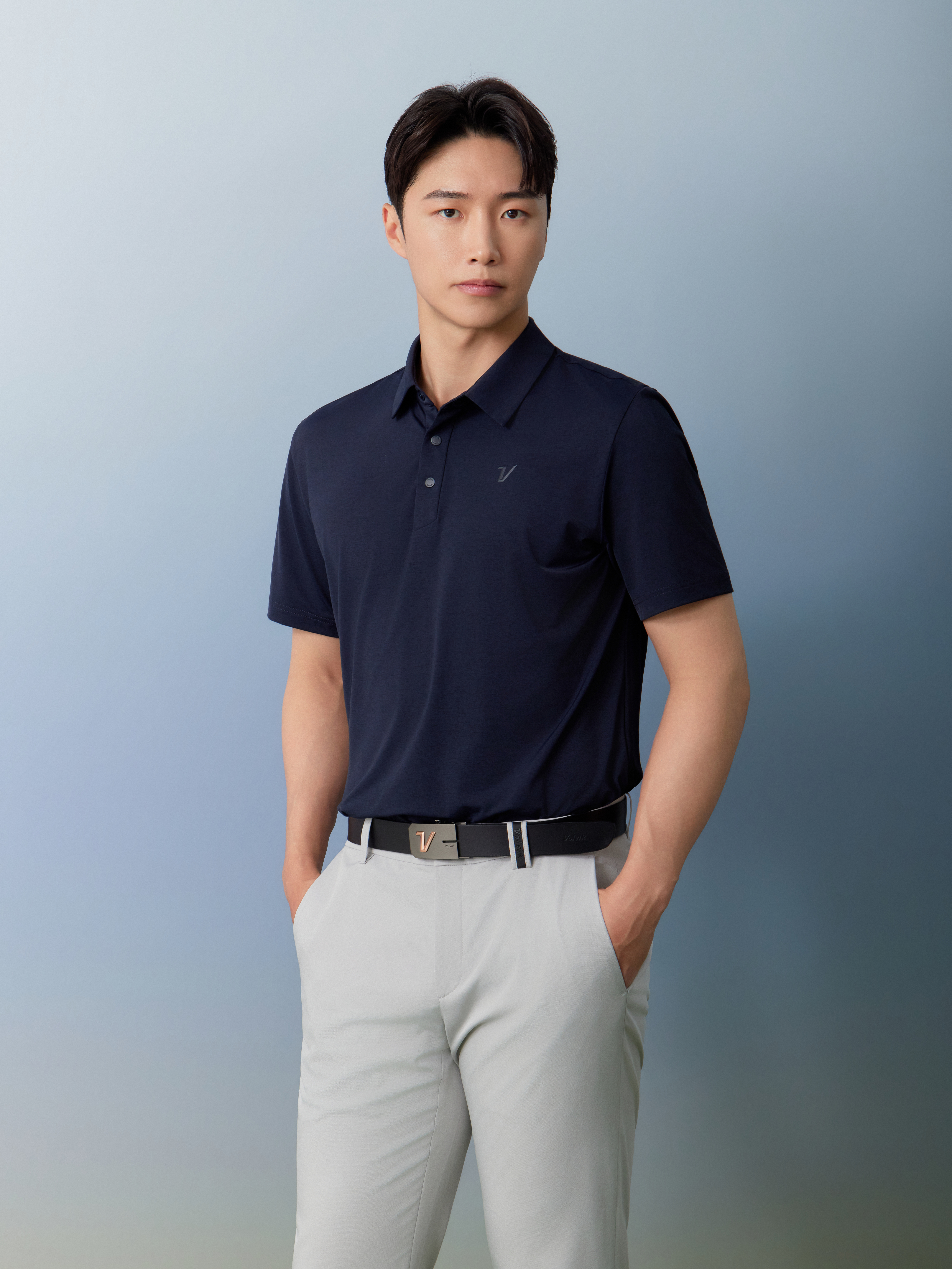 남성 멜란지 냉감 반팔 티셔츠(ON) VOTSP475_NA