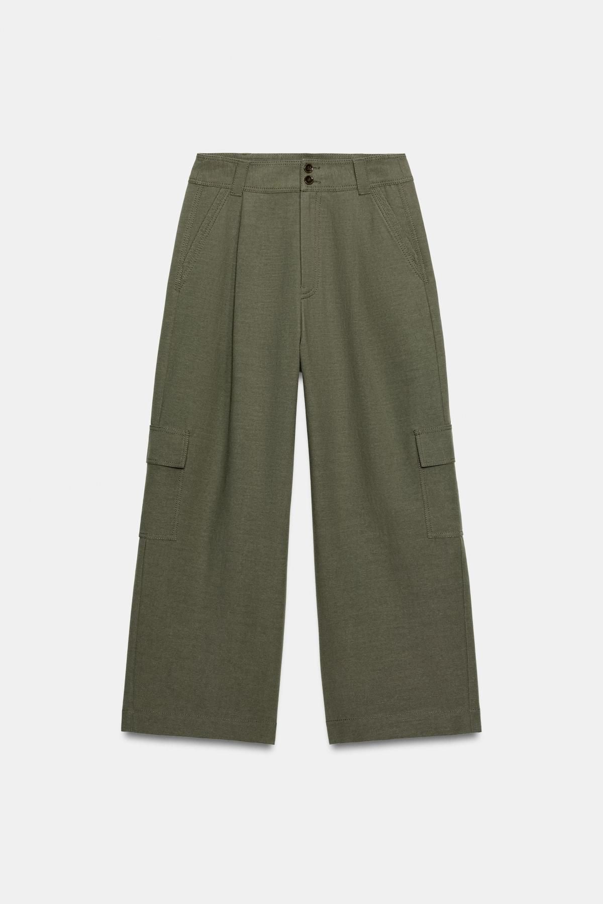 자라 로우라이즈 스트레이트 카고 팬츠 2542/426/505 KHAKI
