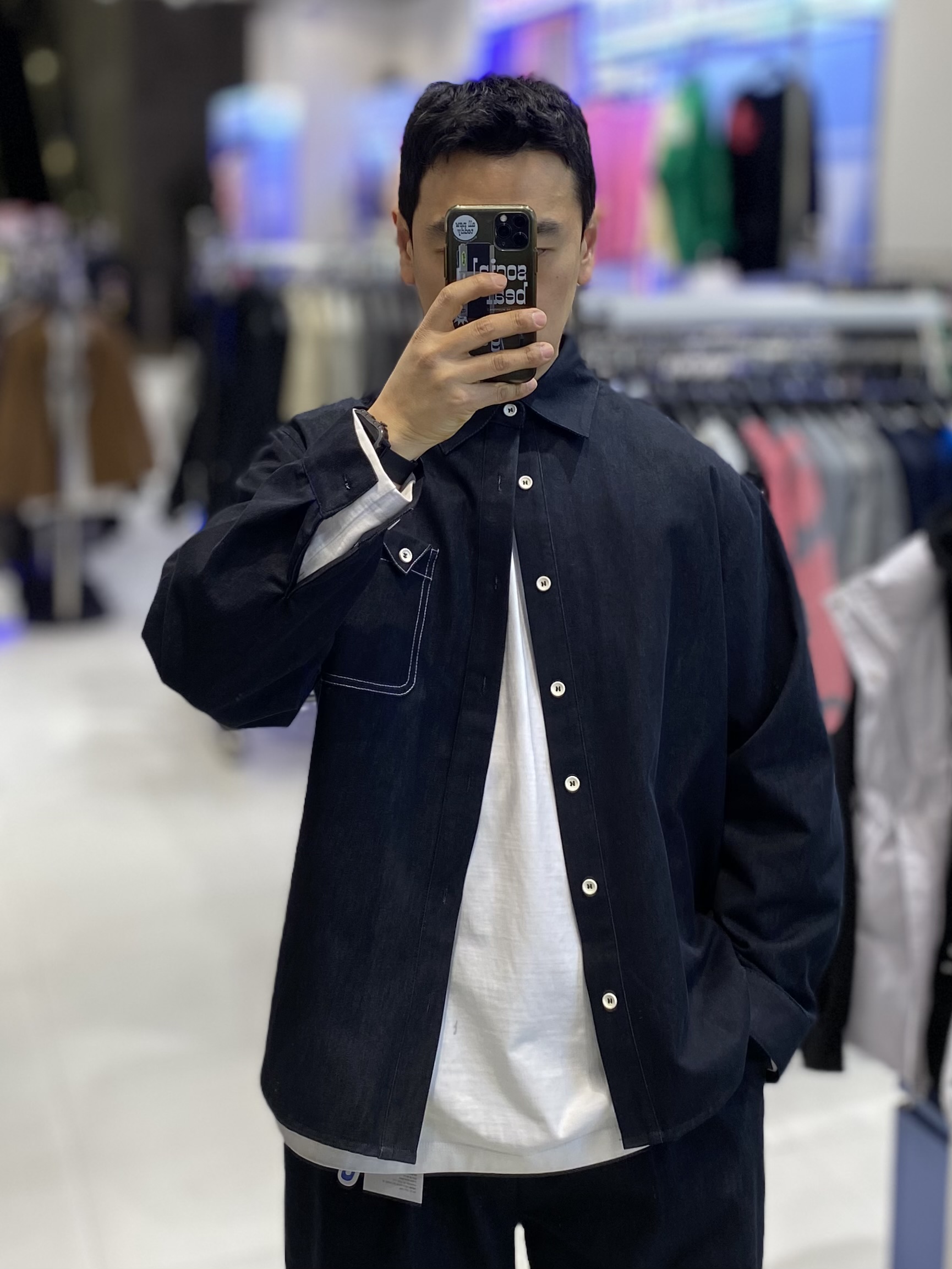 [더블제이디] [남녀공용]생지 포켓남방 2치수 JHZZ501011