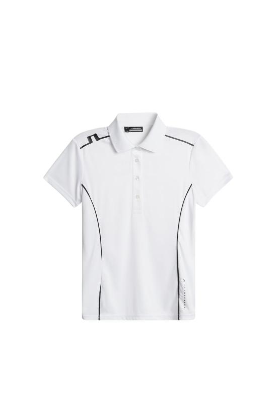 제이린드버그 레일라 반소매 폴로 셔츠 GWJT118130000 WHITE DOM