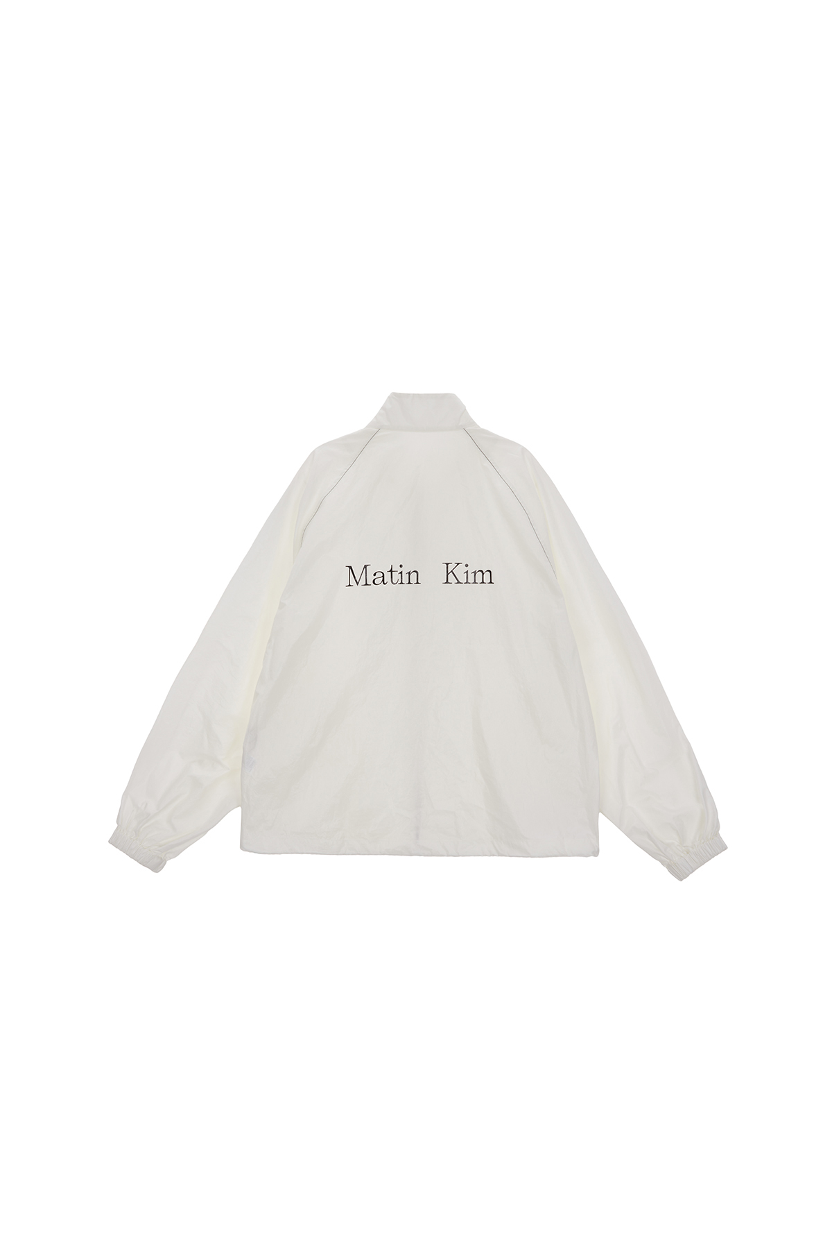 마뗑킴 MATIN KIM LOGO COATING JUMPER IN IVORY