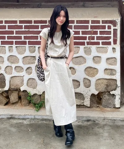 MIXXO ミッソ モダン ベルト付きワンピース MIWOWG501B/MIWOWG91QB 画像 4