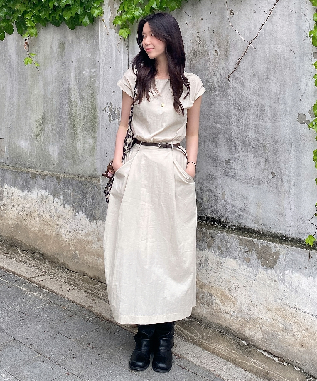 MIXXO ミッソ モダン ベルト付きワンピース MIWOWG501B/MIWOWG91QB 画像 5