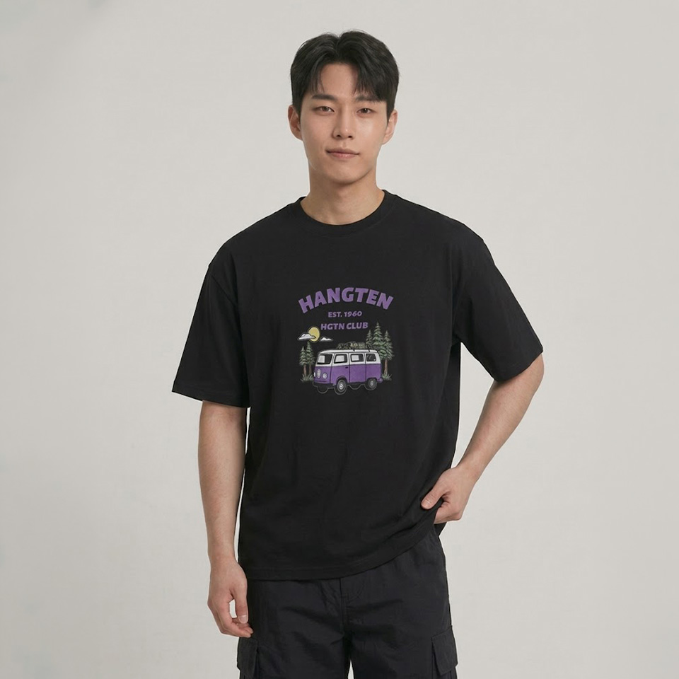 공용 프론트 빅 그래픽 반팔 티셔츠_100(10570-031-420-31)