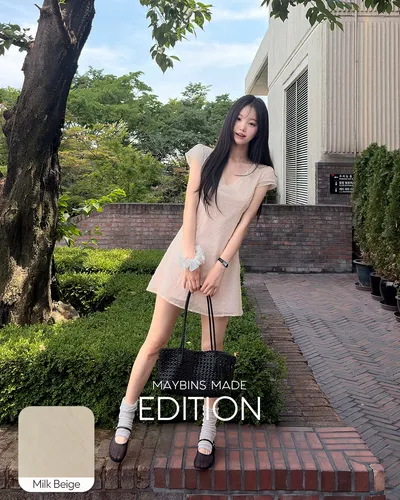 MAYBINS メイビンス ラミ シフォン ミニワンピース 新色追加 画像 8