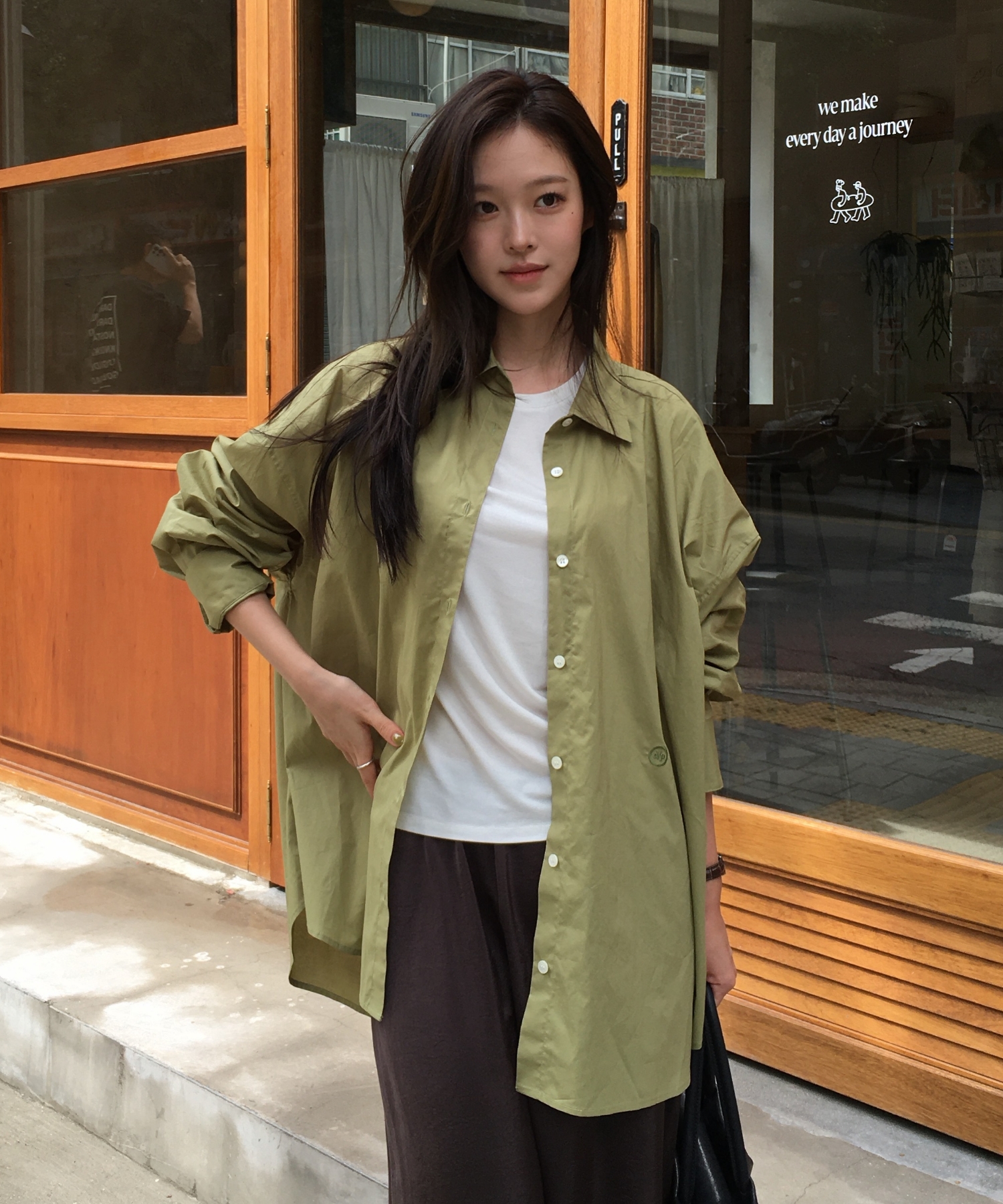 [유영 PICK] oversized shirts - olive