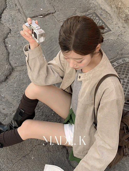[🍁얼리어텀 32%][MADE/뉴컬러]솜므 투웨이 스웨이드 레더 자켓 (S-M/3천장돌파/뉴컬러추가/가을자켓/가을아우터/가죽자켓/데일리룩/출근룩/브라운자켓/워크자켓/간절기아우터)